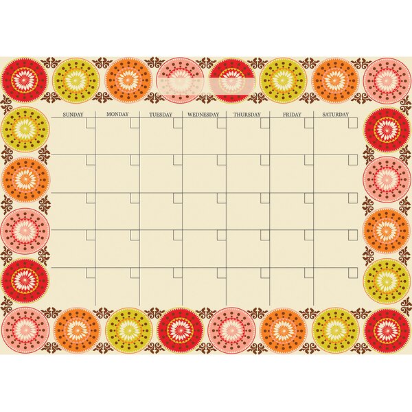 Bungalow Rose Monthly DryErase Calendar and Organizer Decal Wayfair